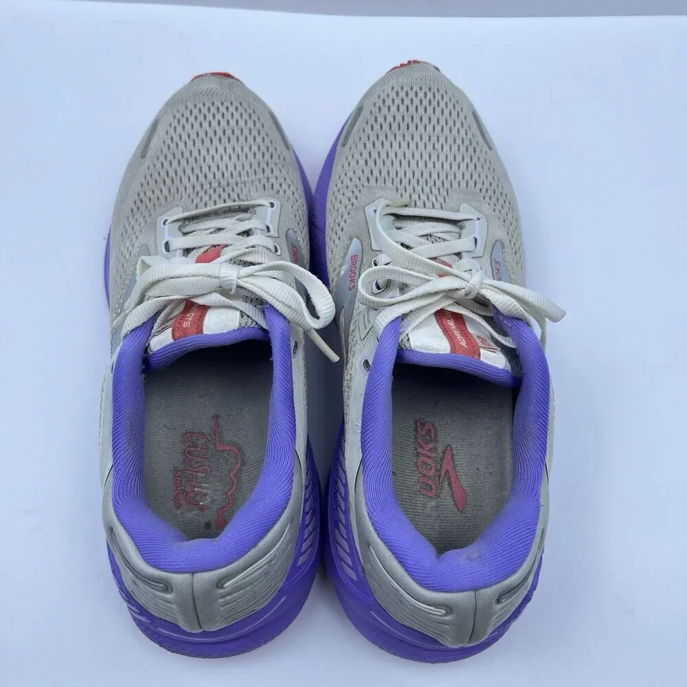 Brooks Adrenaline GTS 22 Women's Running Shoes Grey Pink Purple Size 8.5 B